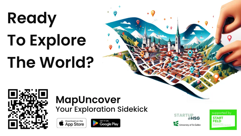 MapUncover mobile application showing fog-of-war exploration